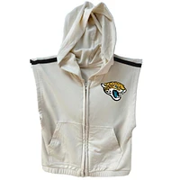 Ensemble sweat à capuche zippé sans manches et jupe trois niveaux pour filles Wes & Willy Teal/Black Jacksonville Jaguars