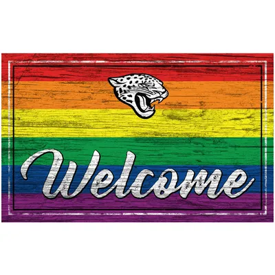 Jacksonville Jaguars 11'' x 19'' Welcome Pride Sign