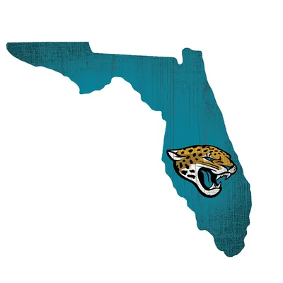 Jacksonville Jaguars 12" Logo State Sign