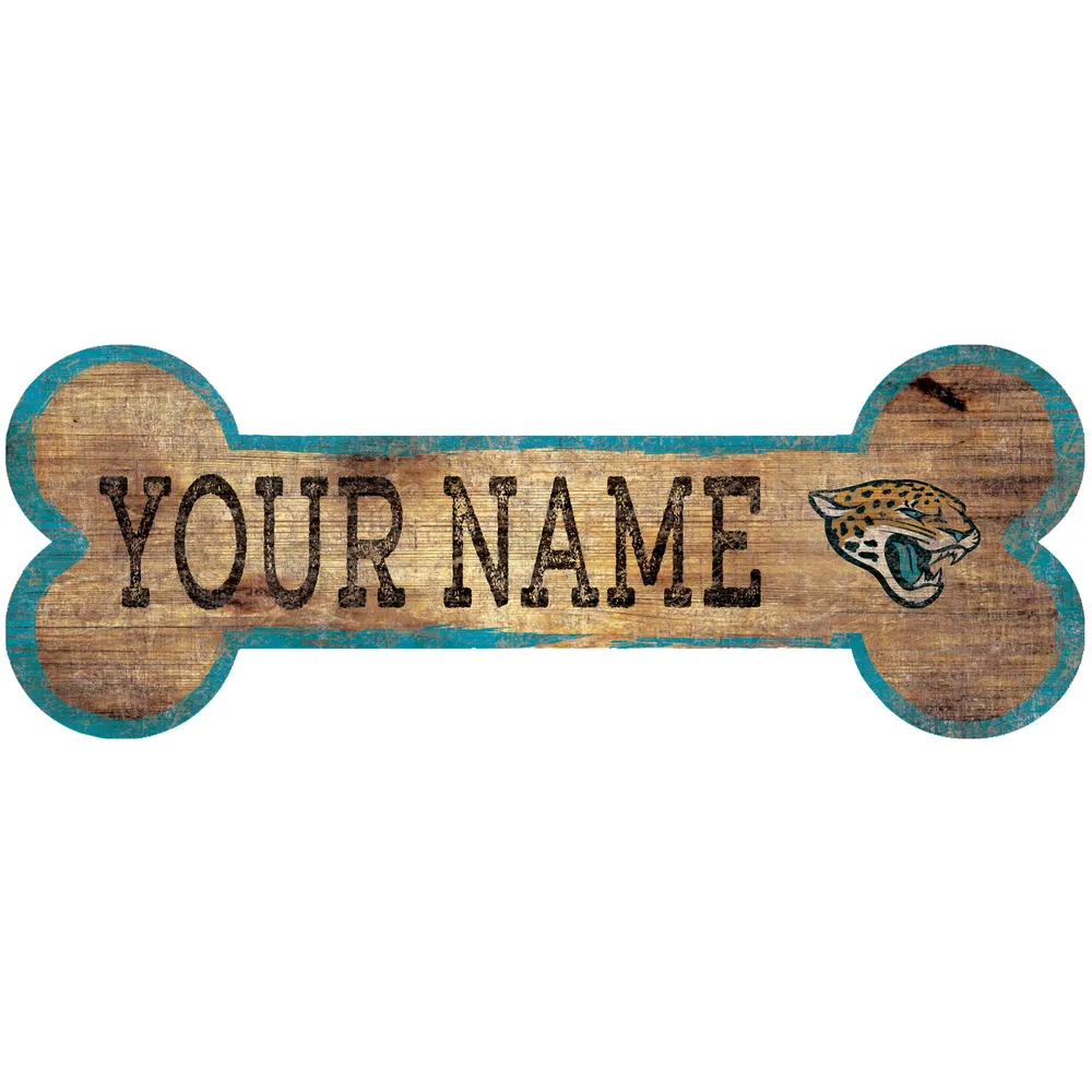 Lids Jacksonville Jaguars 12' x 6' Personalized Dog Bone Sign