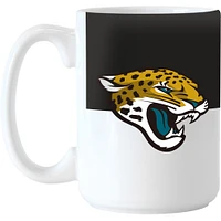 Jaguars de Jacksonville 15 oz. Tasse à blocs de couleurs