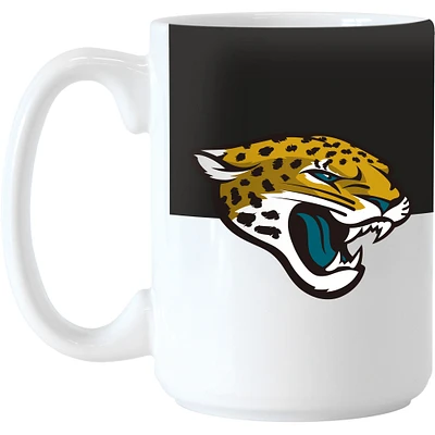 Jaguars de Jacksonville 15 oz. Tasse à blocs de couleurs