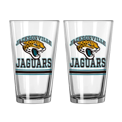 Jaguars de Jacksonville 16oz. Verre à pinte, paquet de deux