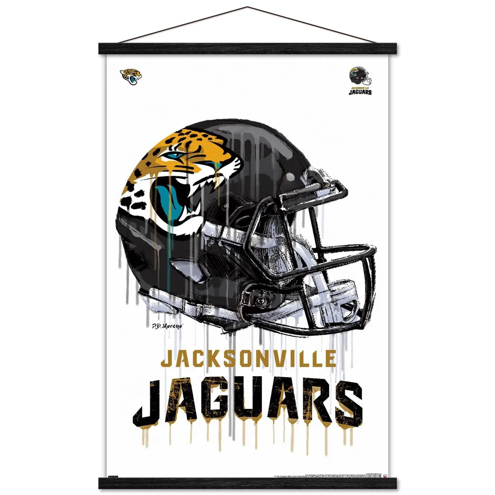 Lids Jacksonville Jaguars 22.4'' x 34'' Magnetic Framed Helmet