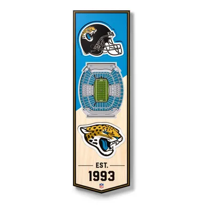 Jacksonville Jaguars 6'' x 19'' 3D StadiumView Banner