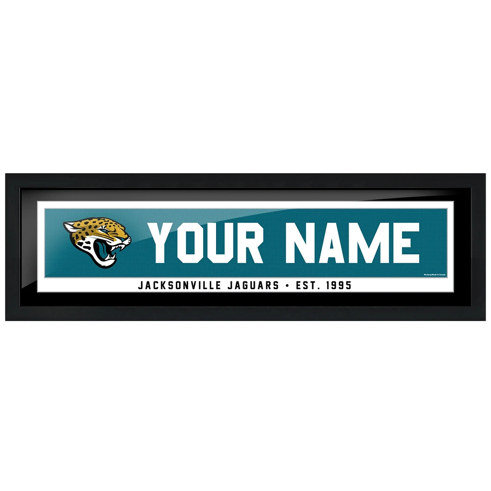 Jaguars de Jacksonville - 6'' x 22'' Art encadré personnalisé