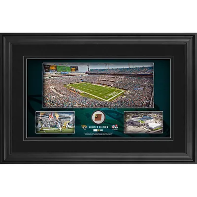 Jacksonville Jaguars Fanatics Authentic Framed 10" x 18" Stadium Panoramic Collage with Game-Used Football - Limited Edition of 500