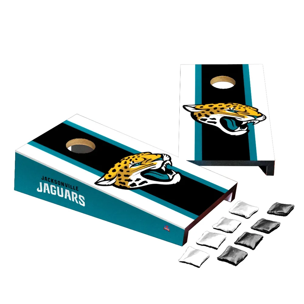 Lids Jacksonville Jaguars Stripe Design Desktop Cornhole Game Set