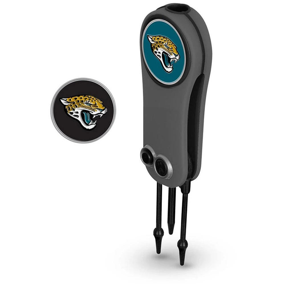 Jacksonville Jaguars Switchblade Outil de réparation et deux marqueurs de balle