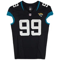 Jeremiah Ledbetter Jacksonville Jaguars Game-Used #99 Black Jersey vs. Minnesota Vikings on November 10, 2024