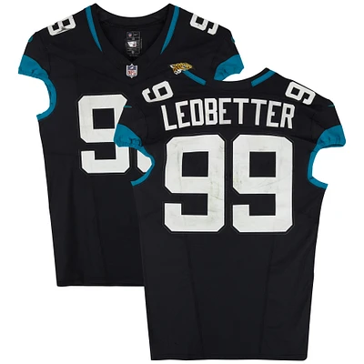 Jeremiah Ledbetter Jacksonville Jaguars Game-Used #99 Black Jersey vs. Minnesota Vikings on November 10, 2024