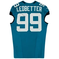 Jeremiah Ledbetter Jacksonville Jaguars Game-Used #99 Teal Jersey vs. Baltimore Ravens on December 17, 2023