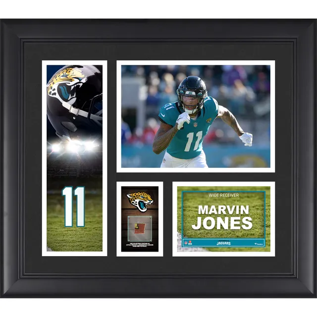 Mac Jones New England Patriots Framed 15 x 17 Stitched Stars Collage