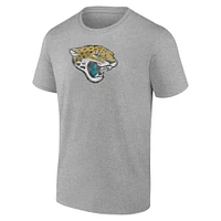 T-shirt gris à logo rétro vieilli des Jaguars de Jacksonville Fanatics pour hommes