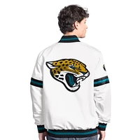 Veste universitaire blanche à boutons-pression Jacksonville Jaguars Scout pour homme