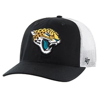 Men's '47 Black/White Jacksonville Jaguars Team Unstructured Trucker Adjustable Hat