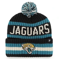 Bonnet en tricot à revers Bering '47 noir des Jacksonville Jaguars pour hommes avec pompon