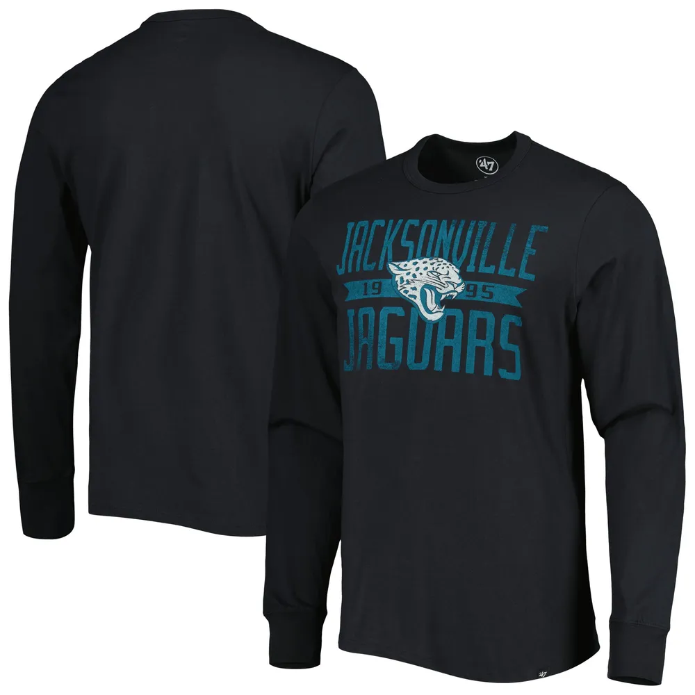 T-shirt à manches longues pour homme '47 Black Jacksonville Jaguars Brand Wide Out Franklin