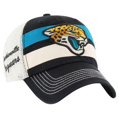 Casquette réglable noire Jacksonville Jaguars Clubhouse Boon Clean-Up Trucker '47 pour hommes