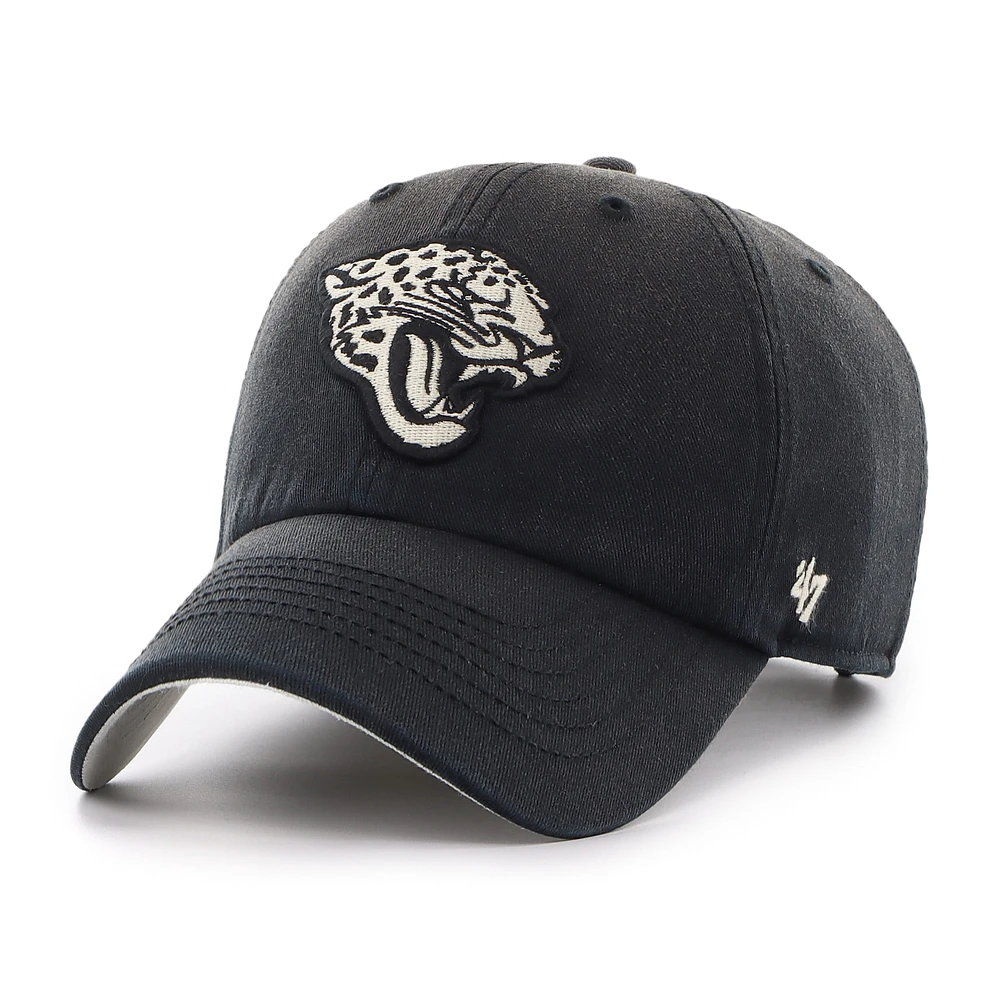 Casquette ajustable Dusted Relaxed Clean Up des Jaguars de Jacksonville noirs '47 pour hommes