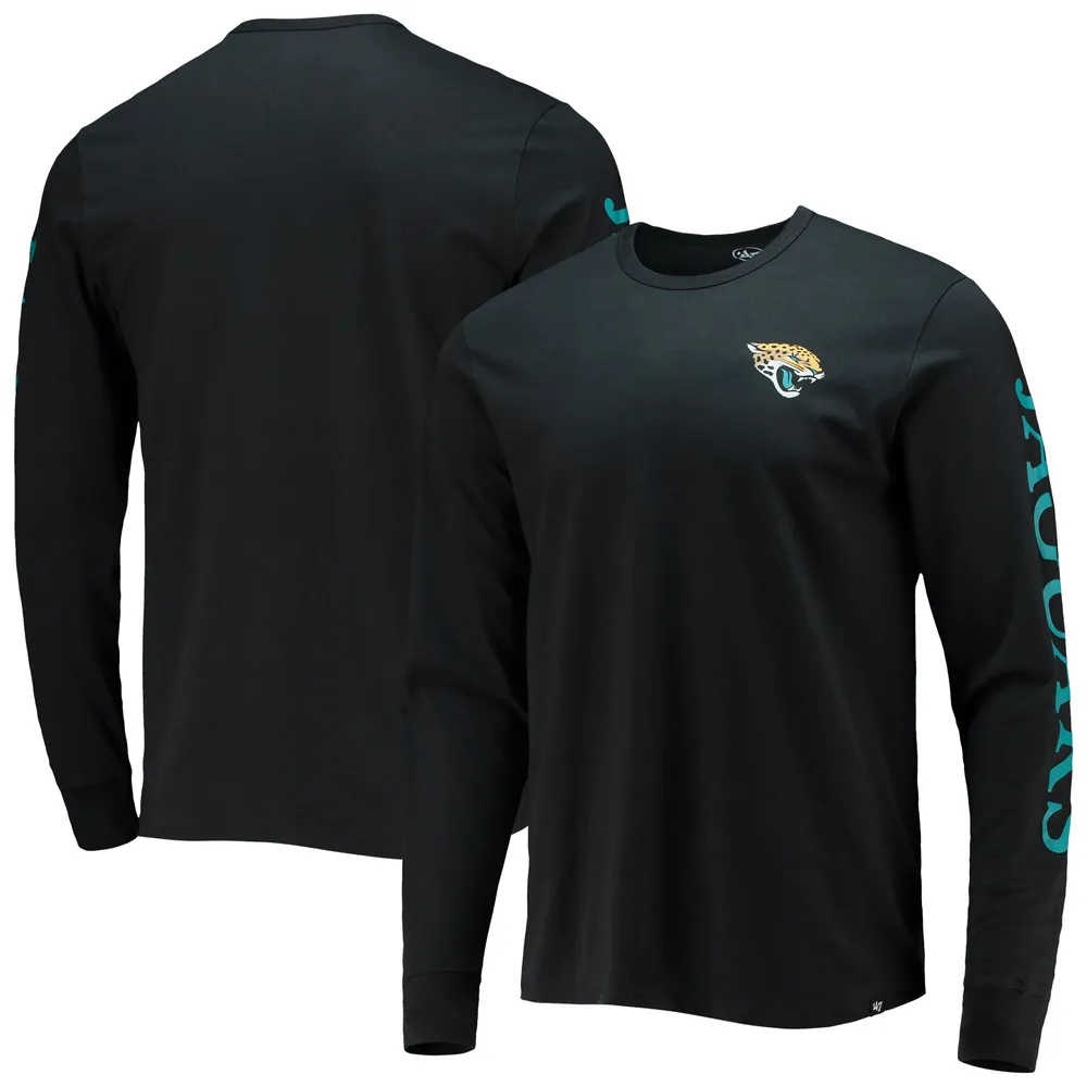 Men's '47 Black Jacksonville Jaguars Team Stripe T-Shirt