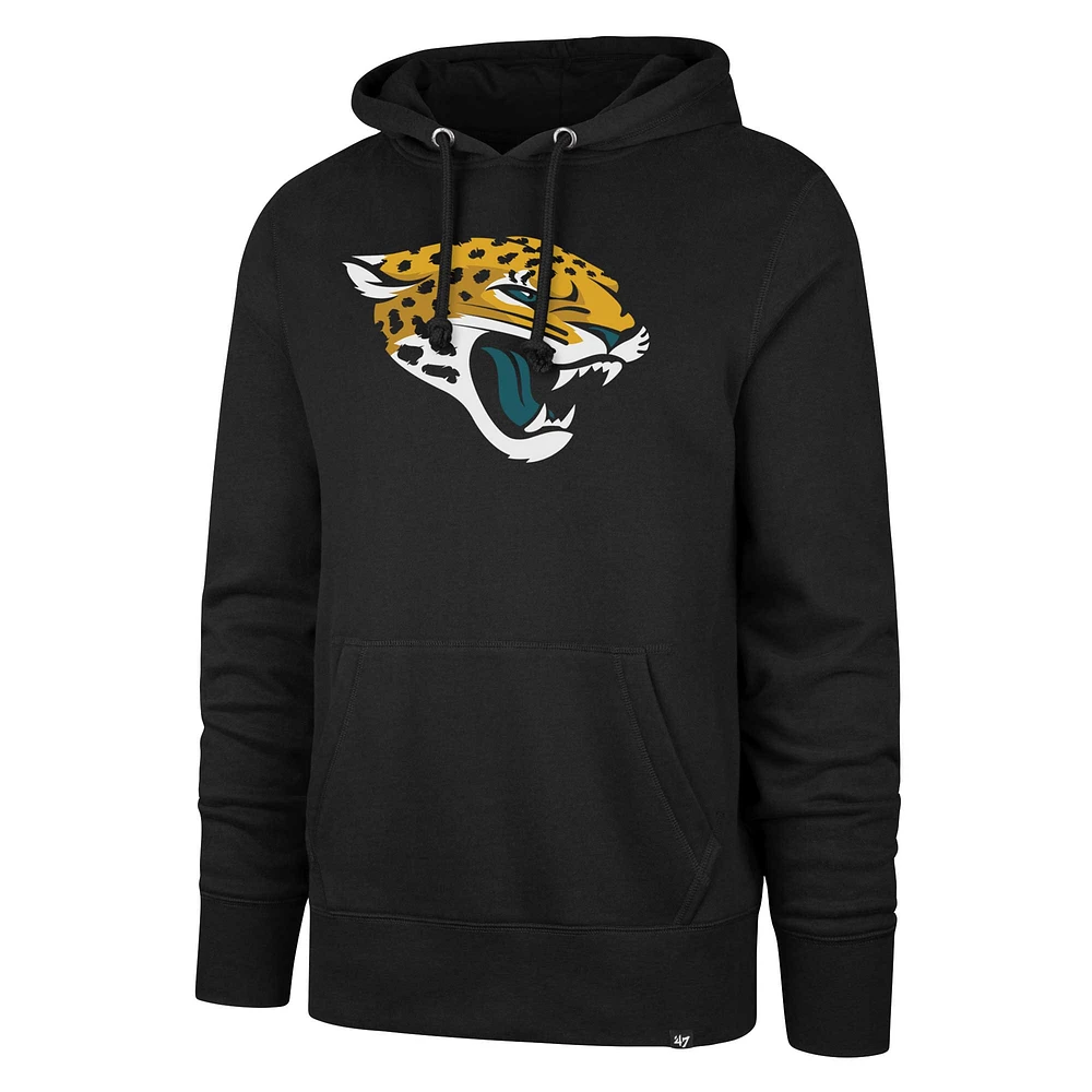 Men's '47 Black Jacksonville Jaguars Imprint Headline Pullover Hoodie