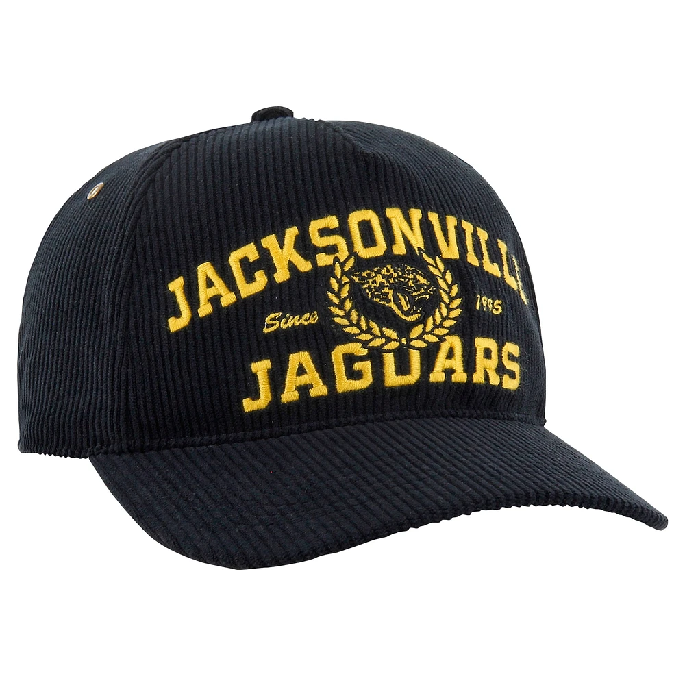 Men's '47 Black Jacksonville Jaguars Letterman Hitch Adjustable Hat