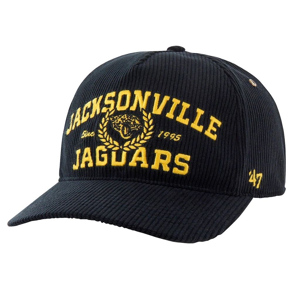 Casquette ajustable Jacksonville Jaguars Letterman Hitch noire '47 pour homme