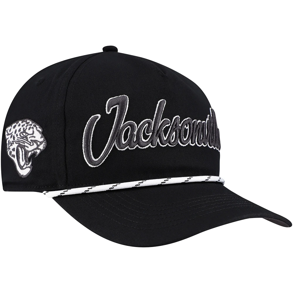 Casquette ajustable Jacksonville Jaguars Overhand Speckle Hitch noire '47 pour homme