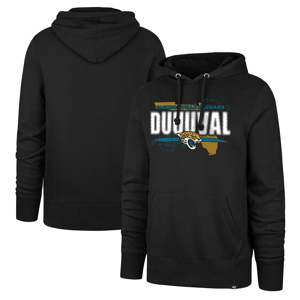 Men's '47 Black Jacksonville Jaguars Regional Headline Pullover Hoodie