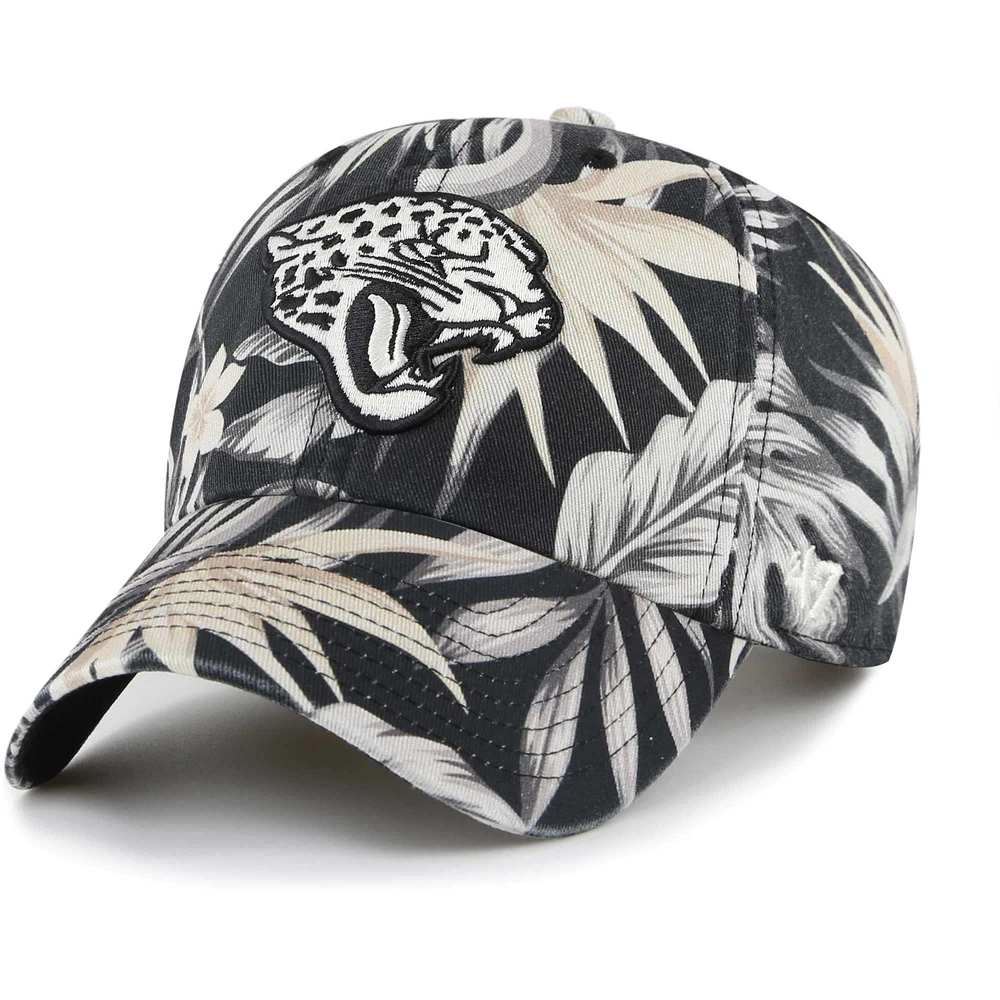 Men's '47 Black Jacksonville Jaguars Tropicalia Clean Up Adjustable Hat