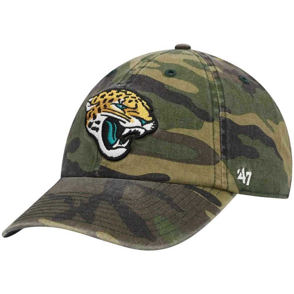 Men's '47 Camo Jacksonville Jaguars Woodland Clean Up Adjustable Hat