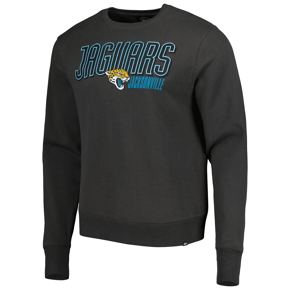 Men's '47 Charcoal Jacksonville Jaguars Locked Headline Pullover Sweatshirt