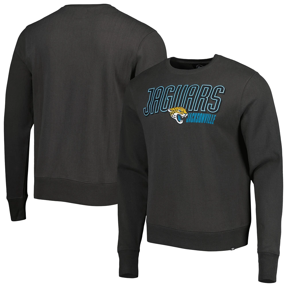 Men's '47 Charcoal Jacksonville Jaguars Locked Headline Pullover Sweatshirt