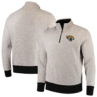 Men's '47 Cream Jacksonville Jaguars Kodiak Quarter-Zip Pullover Jacket