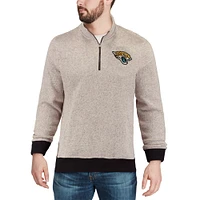 Men's '47 Cream Jacksonville Jaguars Kodiak Quarter-Zip Pullover Jacket