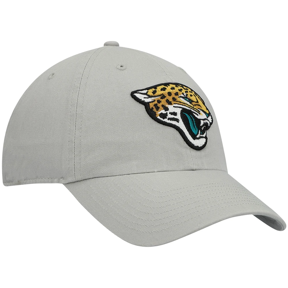 Men's '47 Gray Jacksonville Jaguars Logo Clean Up Adjustable Hat