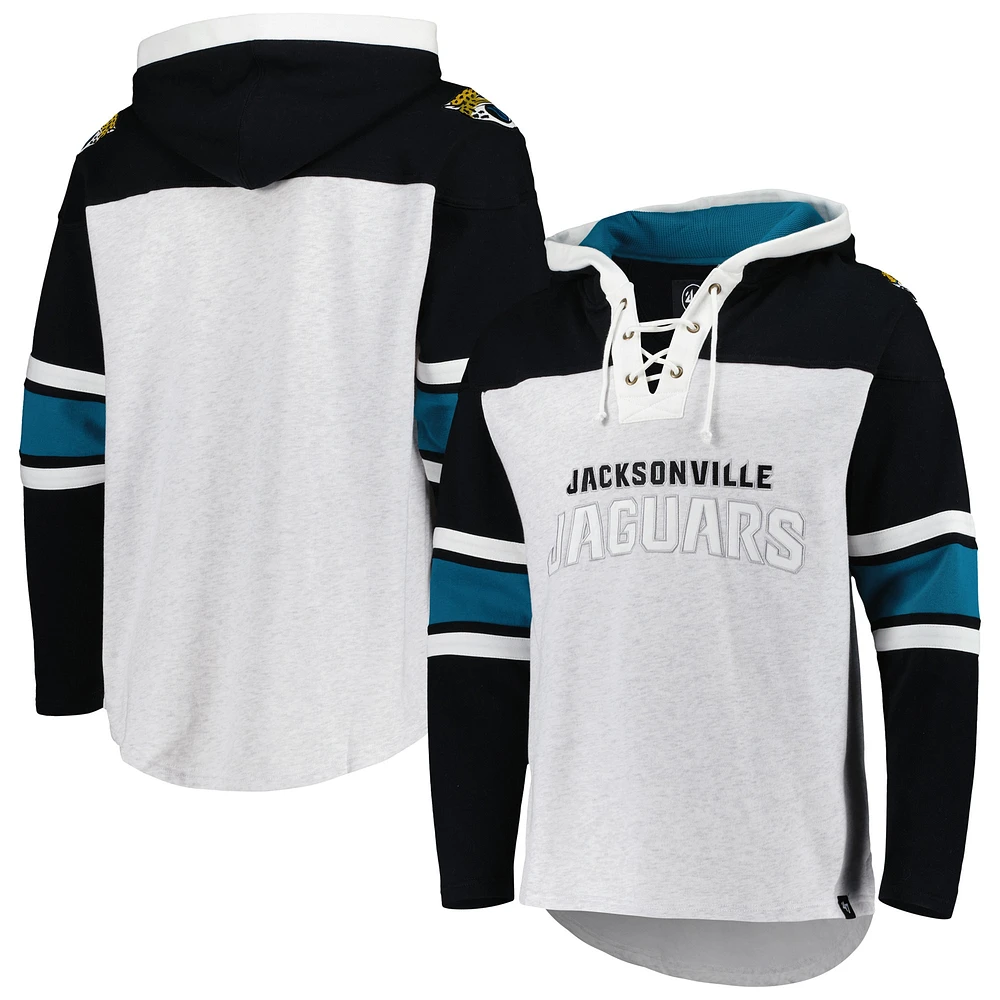 Chandail à capuchon lacets gris chiné pour hommes '47 Jacksonville Jaguars Gridiron