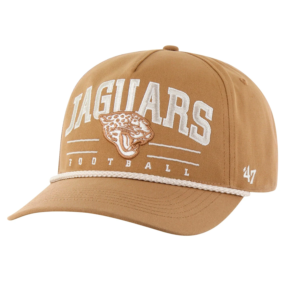 Casquette ajustable à nœud en corde Roscoe des Jaguars de Jacksonville '47 Tan pour homme