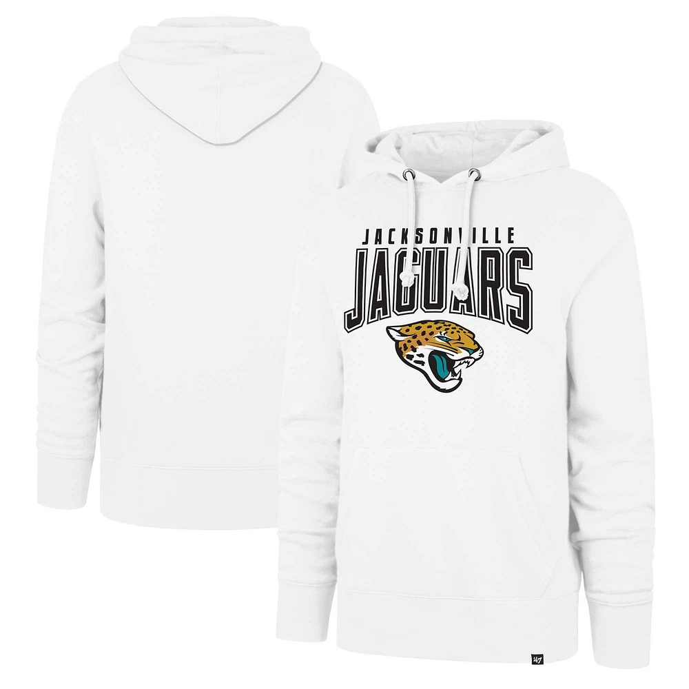 Sweat à capuche blanc pour hommes '47 Jacksonville Jaguars Elements Arch Headline