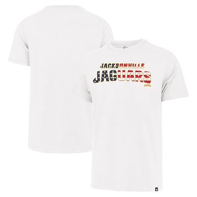 T-shirt blanc avec inscription drapeau Franklin des Jaguars de Jacksonville '47 pour hommes