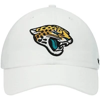 Men's '47 White Jacksonville Jaguars Logo Clean Up Adjustable Hat