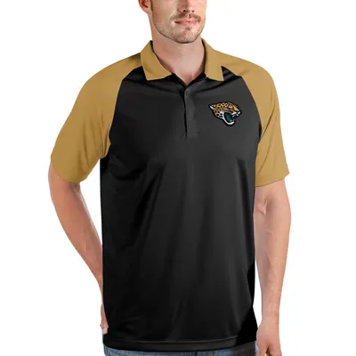 Men's Antigua Black Jacksonville Jaguars Balance Polo