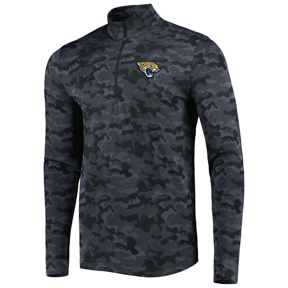 Men's Antigua Black Jacksonville Jaguars Brigade Quarter-Zip Sweatshirt