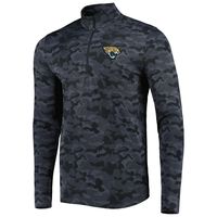 Men's Antigua Black Jacksonville Jaguars Brigade Quarter-Zip Sweatshirt
