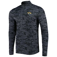 Sweat-shirt à fermeture éclair quart de tour Antigua Black Jacksonville Jaguars Brigade pour homme
