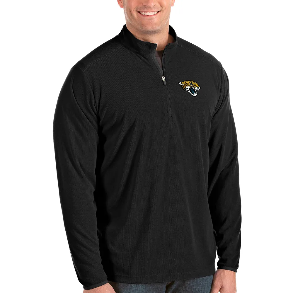 Lids Jacksonville Jaguars Antigua Primary Logo Glacier Big & Tall Quarter- Zip Pullover Jacket - Black