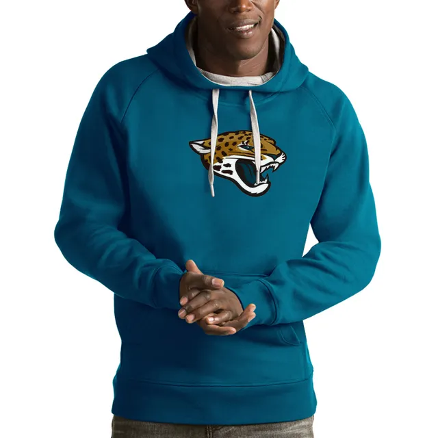 New Era Men's New Era Gray/Black Jacksonville Jaguars Active Block Hoodie Long  Sleeve T-Shirt