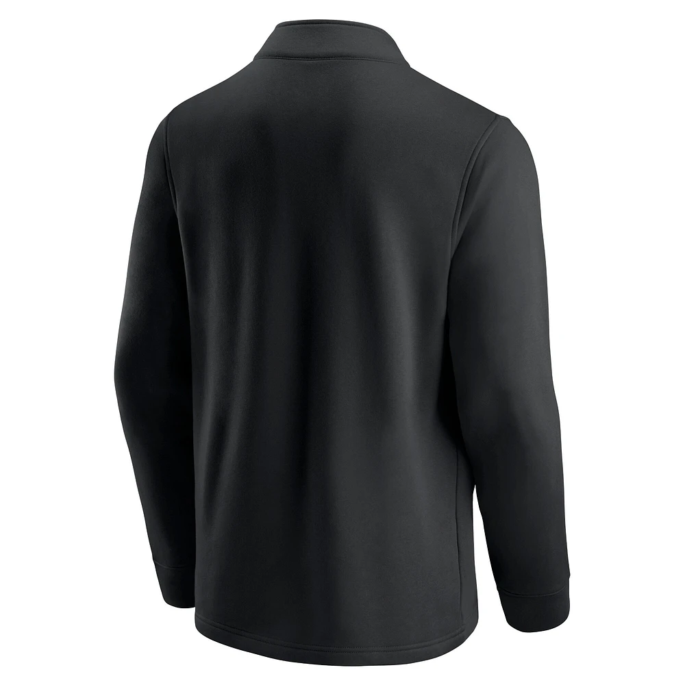 Veste zippée à quart de tour Block Party des Jaguars Jacksonville pour homme, noire/bleu sarcelle