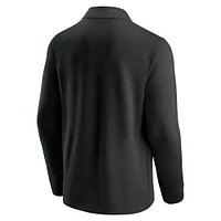 Veste zippée à quart de tour Block Party des Jaguars Jacksonville pour homme, noire/bleu sarcelle